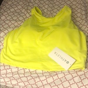 Highlighter yellow bathing suit top